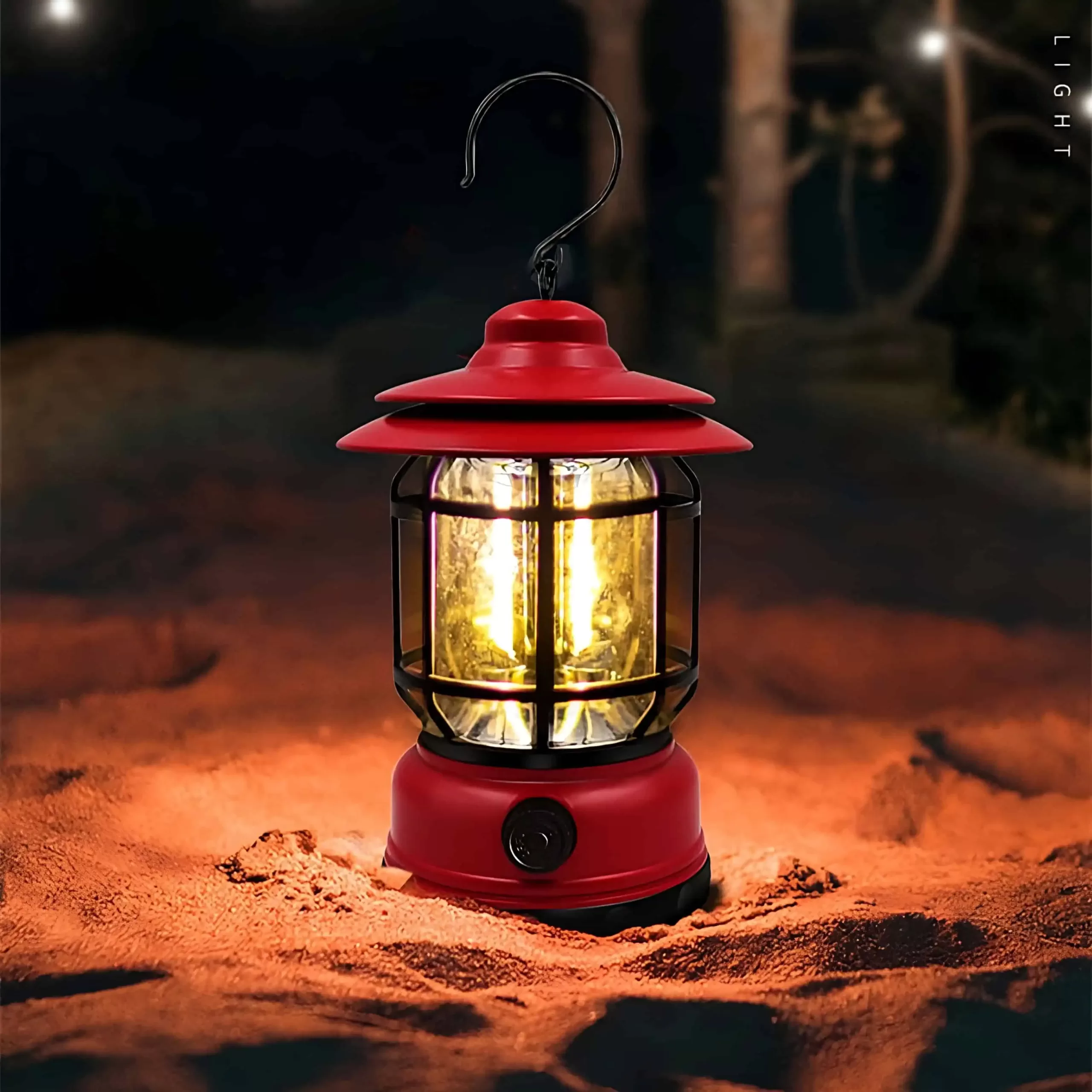 Lampe camping LED rechargeable rouge Caphan
