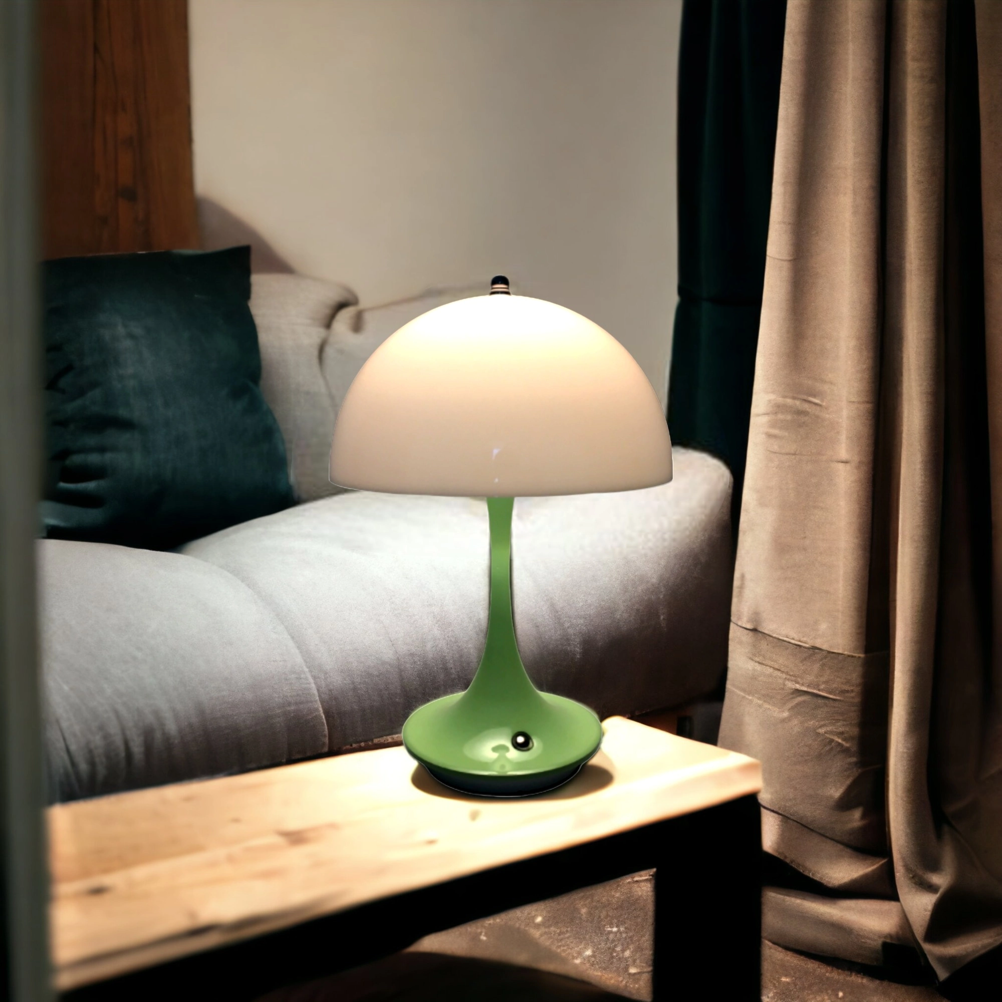 Lampe de table sans fil LED verte Lina - Lampes de table