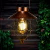 Revershat copper-plated tungsten hanging solar lantern